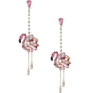 Betsey Johnson Flamingo Earrings